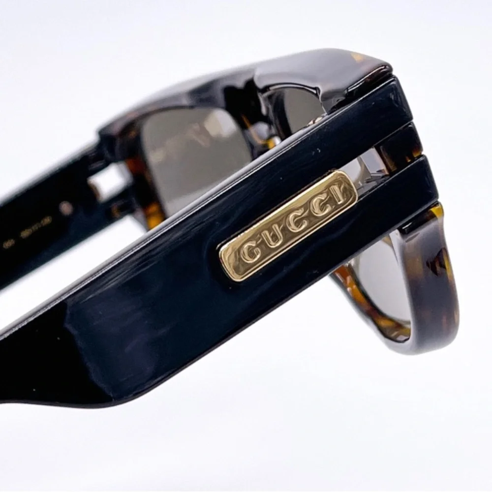 Authentic- New GUCCI SIlver Square Men's Sunglasses GG0664S 004 58
